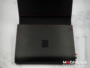 Document Holder - Alfa Romeo Logo - Carbon Fiber Finish